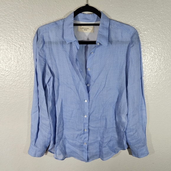 Weekend MaxMara Lightweight Button Down Size 6 - Picture 1 of 13